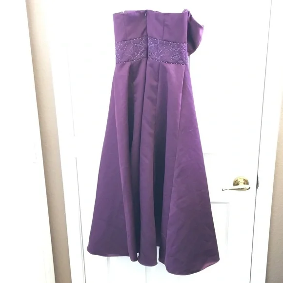 FINAL MARKDOWN Nwt David’s bridal strapless tea length dress 6 - Picture 2 of 13